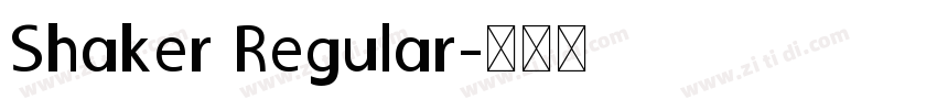 Shaker Regular字体转换